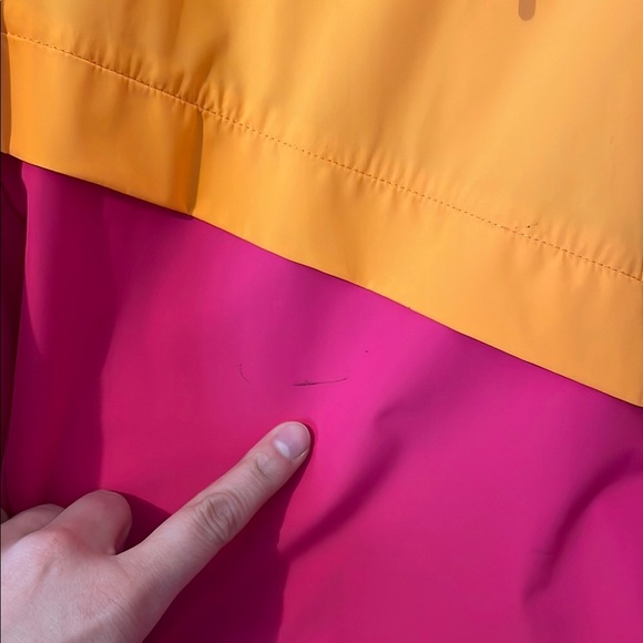 Retro Fila Colorblock Windbreaker Jacket - Orange and Pink - Picture 3 of 7